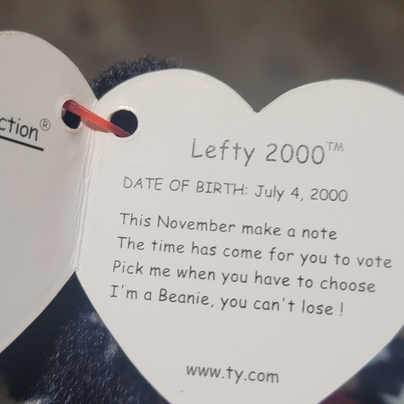 Ty toys named Lefty and Righty. - Picture 4 of 5